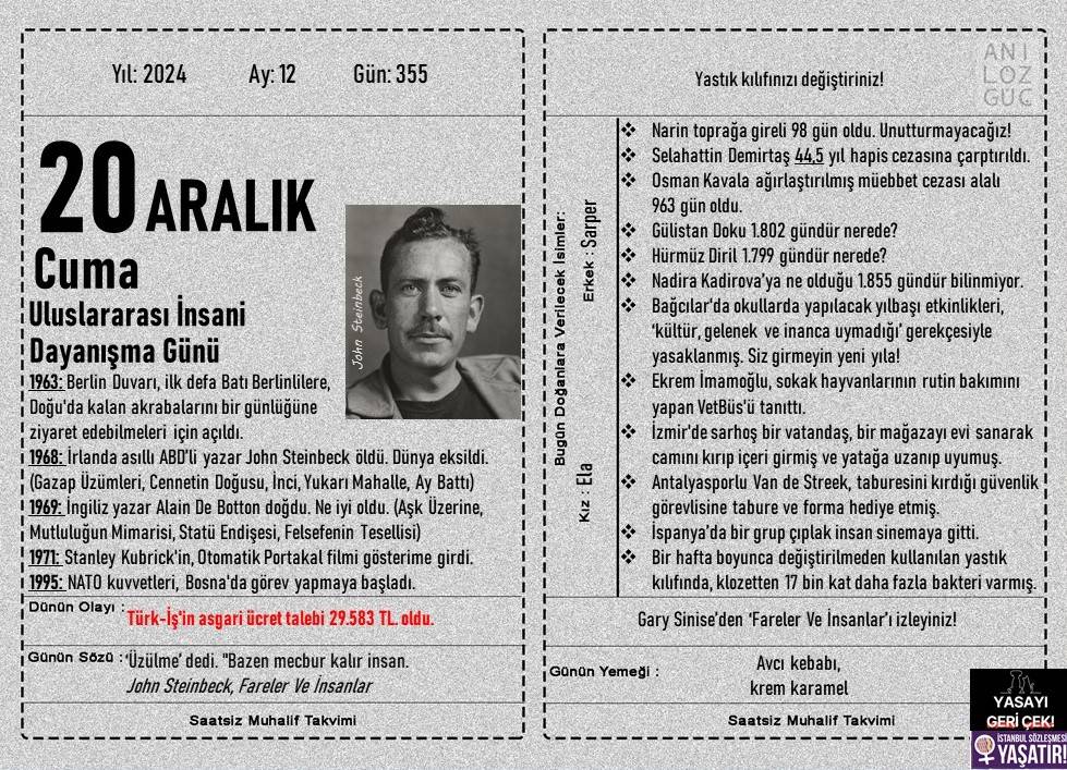 Uluslararası İnsani Dayanışma Günü 1